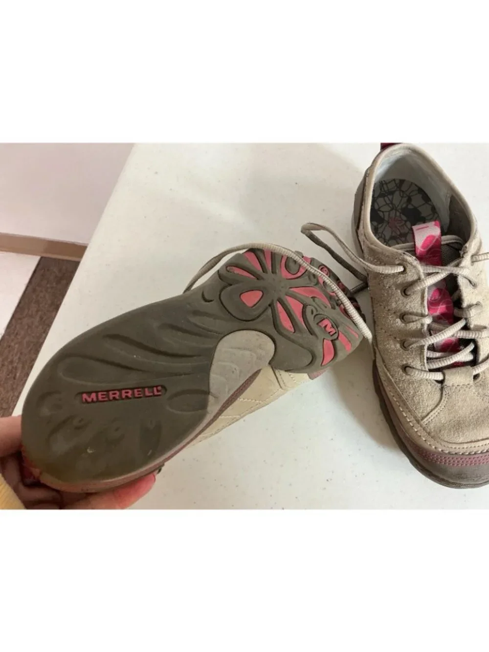 Merrell Hiking Shoes Brown Leather Womens 7